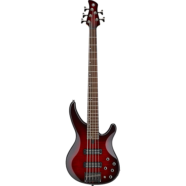 Yamaha TRBX605FM 5 String Electric Bass Guitar Dark Red Burst