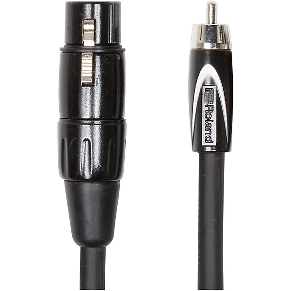 Black Series XLR Female RCA Interconnect Cable 5 ft Black
