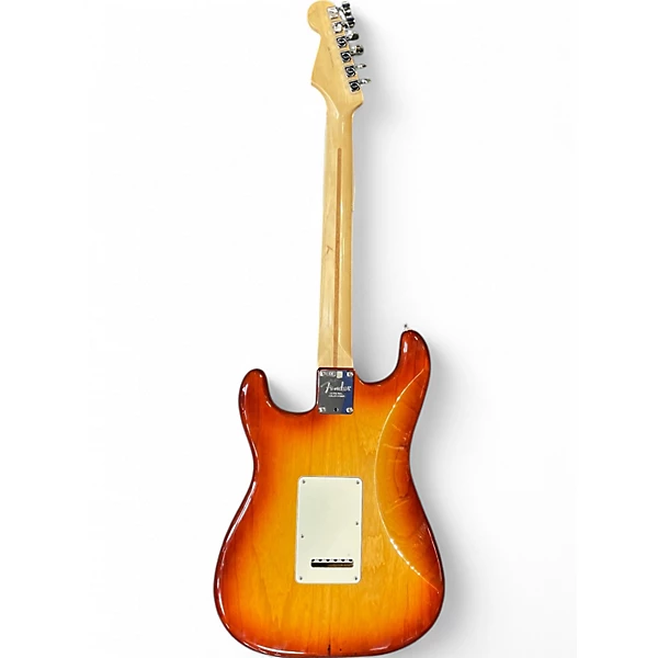 Used Fender American Deluxe Stratocaster Sunrise Tea Burst Solid Body Electric Guitar