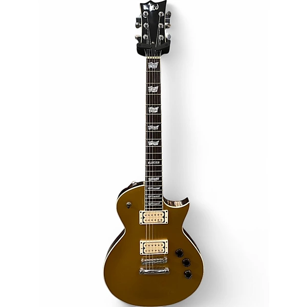 ESP Used ESP LTD EC401V Gold Top Solid Body Electric Guitar.gc