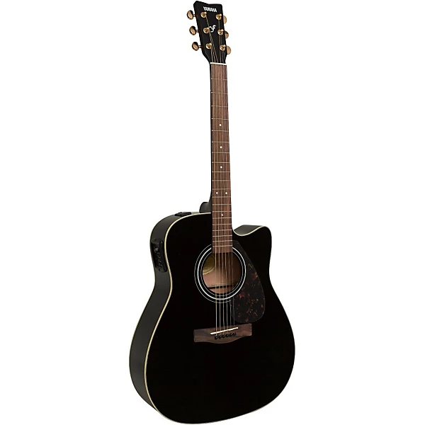 FX335C Dreadnought Acoustic Electric Guitar Black