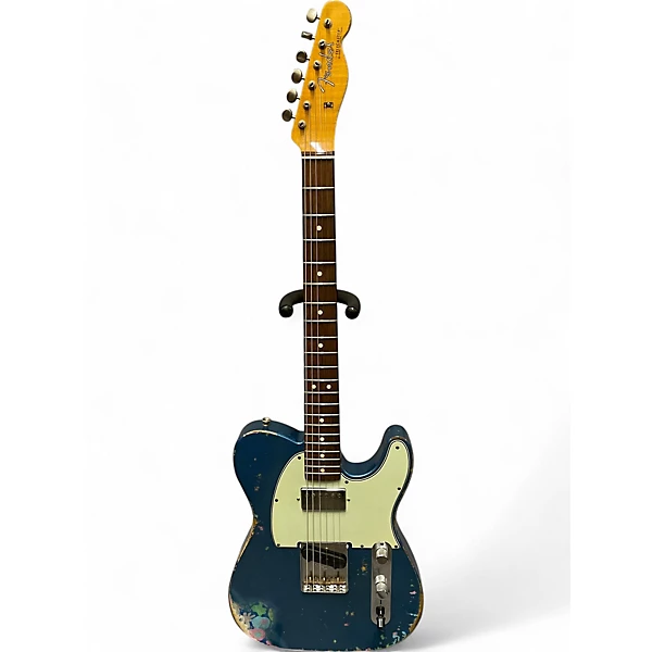 Used Fender Custom Shop Limited Edition 60s HS Relic Telecaster Lake Placid Blue Over Blue Flower Solid Body Electric Guitar