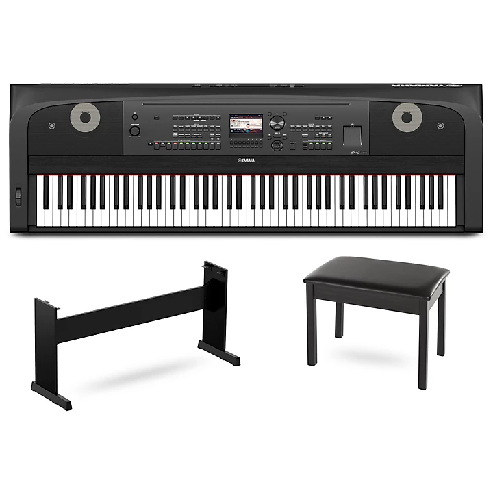 DGX 670 88 Key Portable Grand Piano With Matching Stand and Bench Black