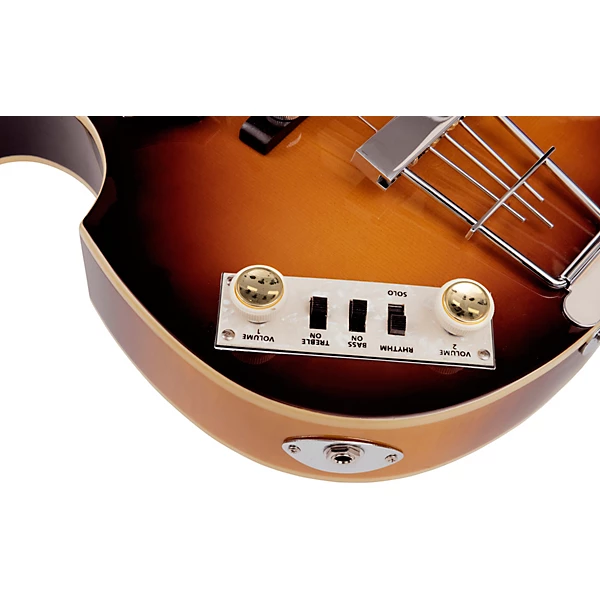 Ignition Series Left Handed Short Scale Violin Bass Guitar Sunburst