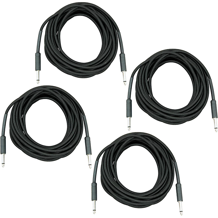 Braided Instrument Cable 1 4 30 Ft 4 Pack Black
