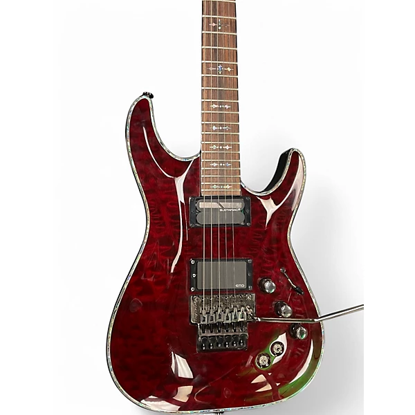 Schecter Guitar Research Used Schecter Guitar Research Hellraiser 006 Left Handed Crimson Burst Electric Guitar.gc