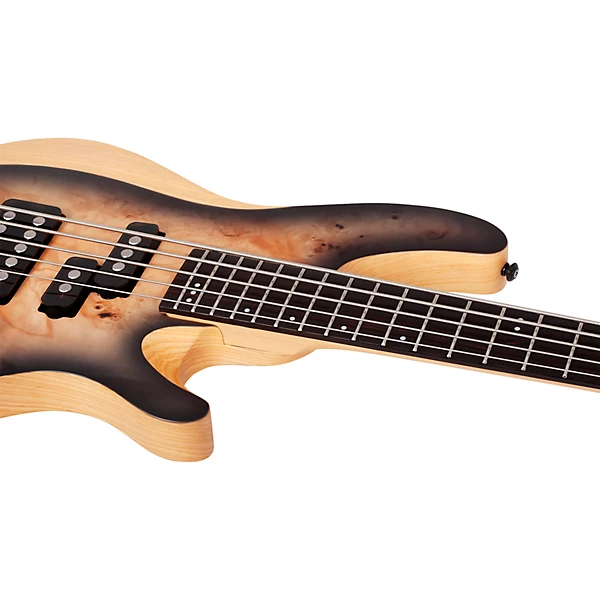 Schecter Guitar Research Reaper 5 5 String Electric Bass Guitar Satin Charcoal Burst