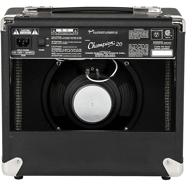 Fender Champion 20 Guitar Combo Amp Black