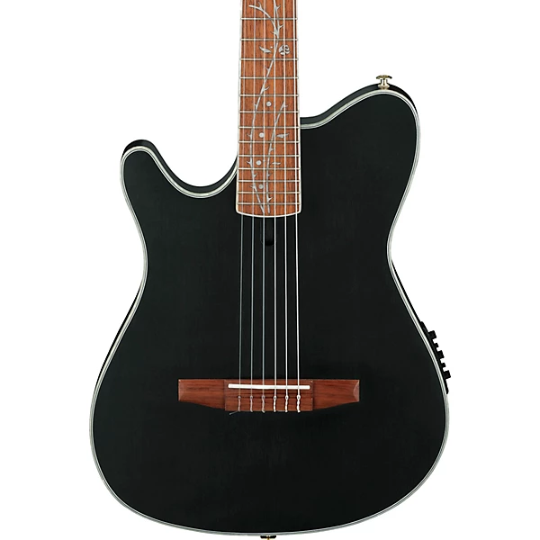 TOD10NL Tim Henson Signature Left Handed Nylon String Acoustic Electric Guitar Transparent Black Flat