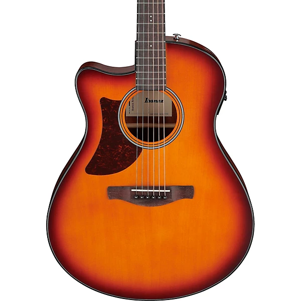 Ibanez AAM50LCE Left Handed Advanced Auditorium Acoustic Electric Guitar Light Brown Sunburst