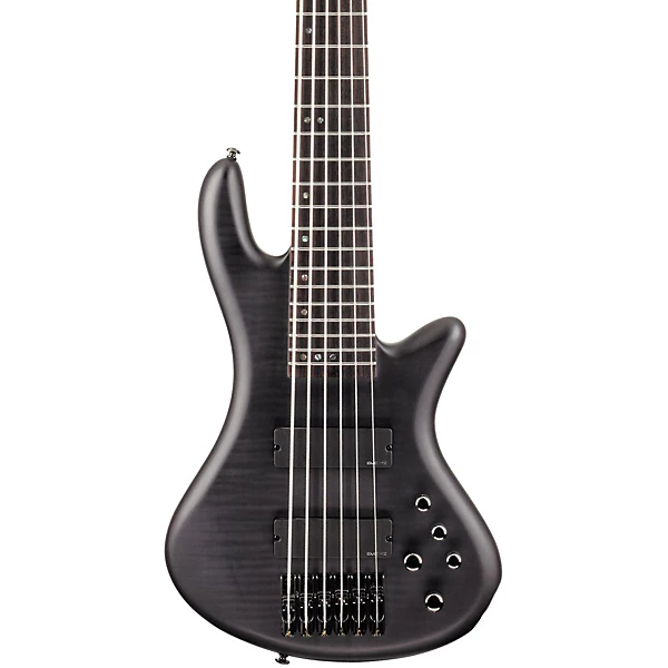 Schecter Guitar Research Stiletto Studio 6 6 String Bass Satin See Thru Black