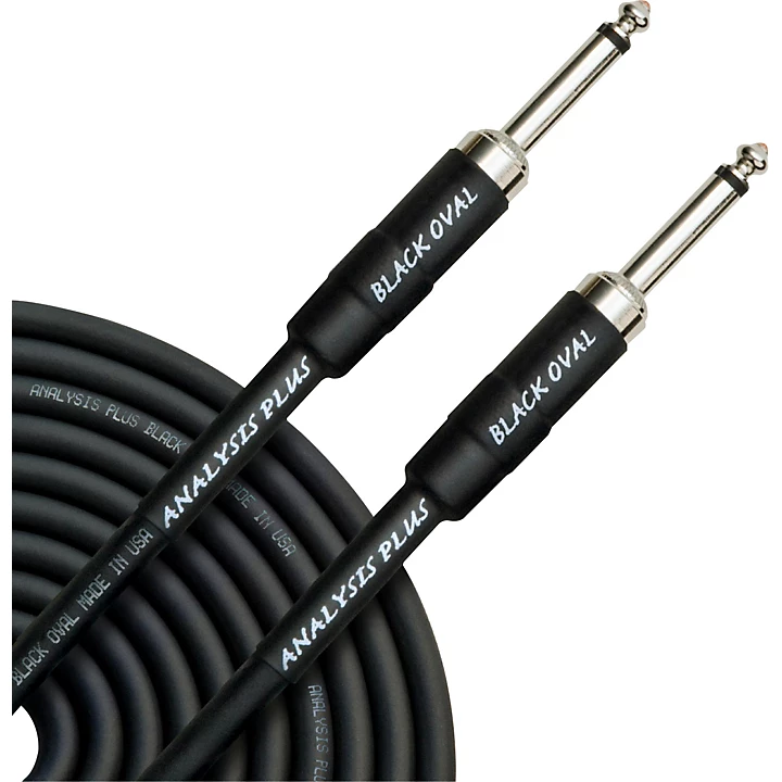 Black Oval Instrument Cable 1 4 Straight