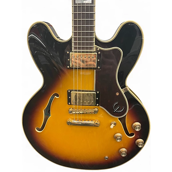 Used Epiphone Sheraton II Pro 2 Color Sunburst Hollow Body Electric Guitar