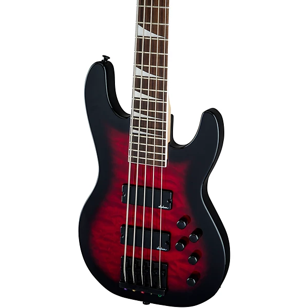 Jackson JS Series Concert Bass JS3VQ 5 String Level 2 Transparent Red Burst