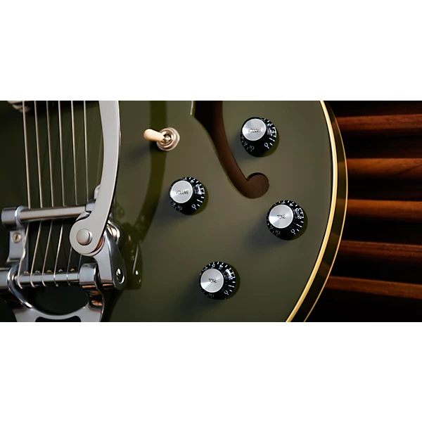 ES 335 Bigsby Semi Hollow Electric Guitar Olive Drab