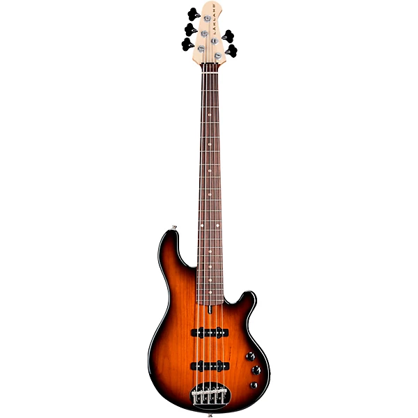 Lakland Classic 55 Dual J Rosewood Fretboard 5 String Electric Bass Guitar Tobacco Sunburst