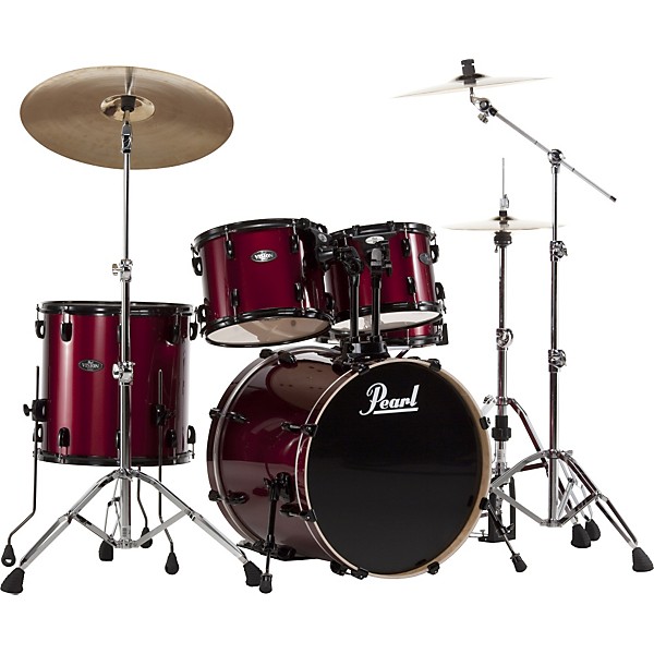 Pearl VB Vision Birch 5 Piece Shell Pack Level 1 Red Wine with Black Hardware 365413004002000.gc