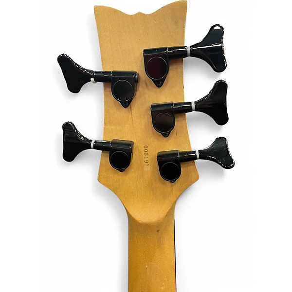 Used Schecter Guitar Research Stiletto Custom 5 String Natural Electric Bass Guitar