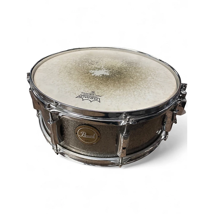 Pearl Used Pearl 55X14 LIMITED EDITION ST SNARE Silver Sparkle Drum.gc