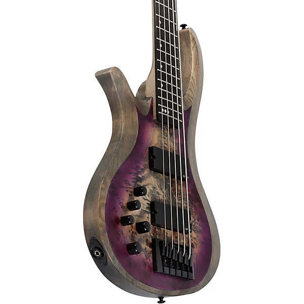 Schecter Guitar Research Riot 5 Left Handed 5 String Electric Bass Aurora Burst