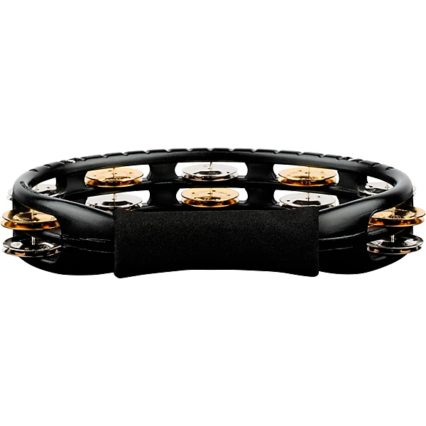 Traditional Hand Held Molded ABS Tambourine Black