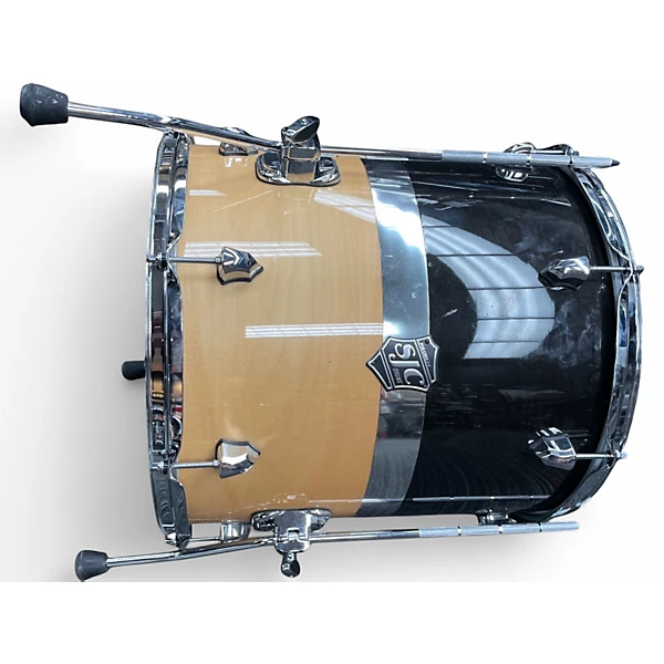 SJC Drums Used SJC Drums 3 Piece Custom Maple Tuxedo Drum Kit.gc