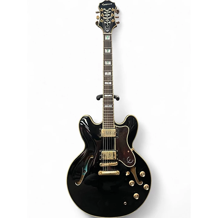 Used Epiphone Sheraton II Pro Black Hollow Body Electric Guitar