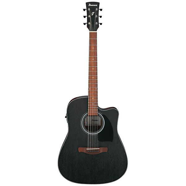 PF54CE Dreadnought Acoustic Electric Guitar Weathered Black