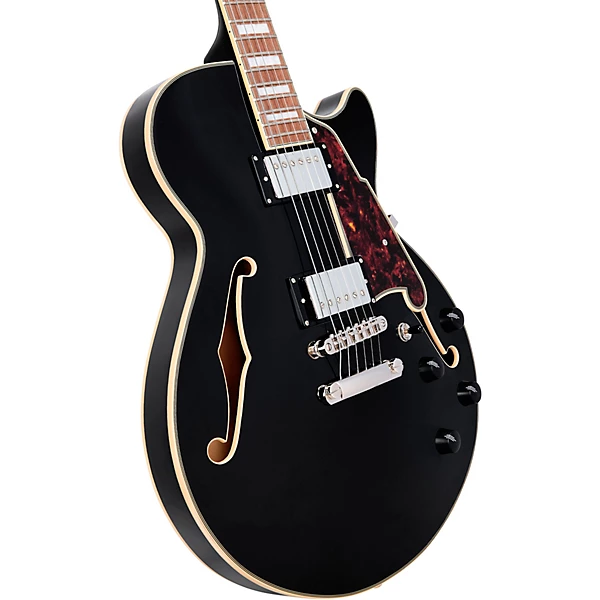 D'Angelico Premier SS Semi Hollow Electric Guitar Solid Black