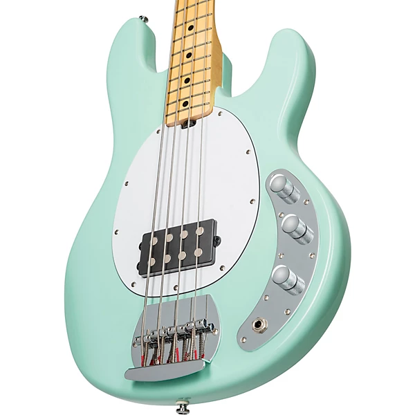 Sterling by Music Man S.U.B. StingRay RAY4 Maple Fingerboard Electric Bass Guitar Mint Green White Pickguard