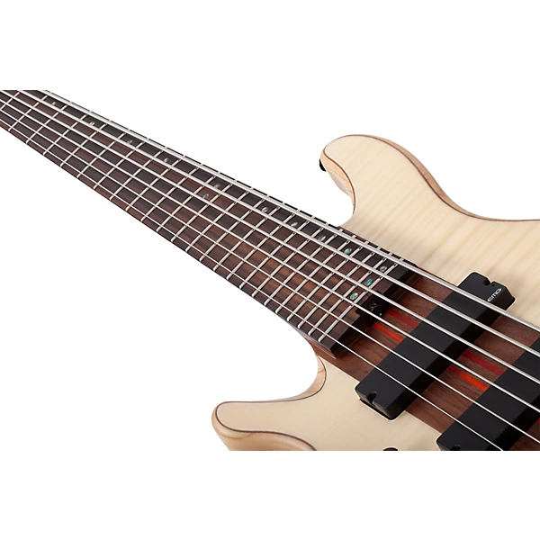 Schecter Guitar Research Charles Berthoud CB 6 Left Handed 6 String Electric Bass Natural Satin