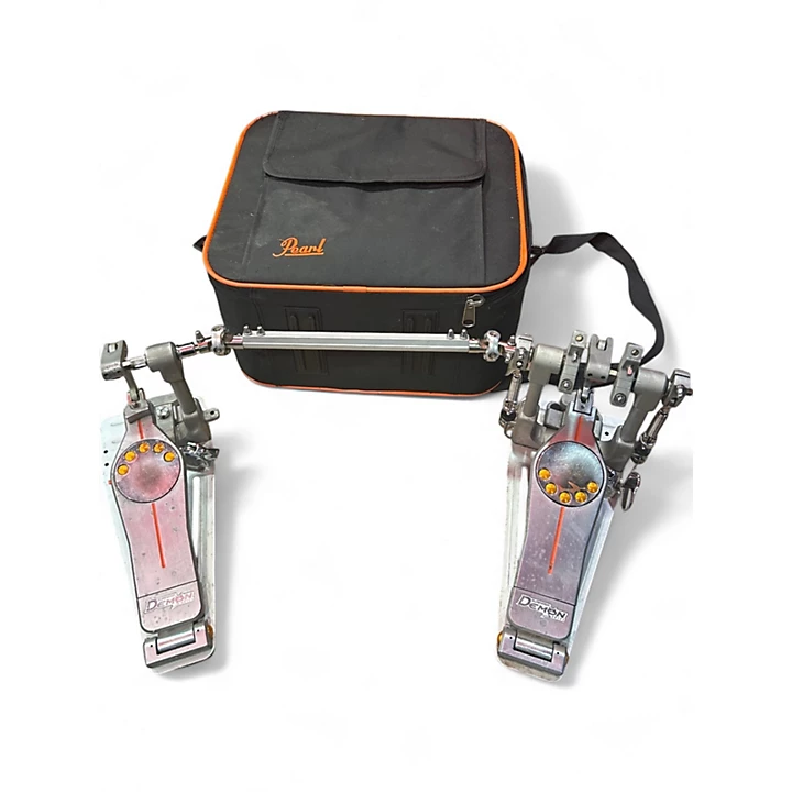 Pearl Used Pearl P3002D Demon Drive Eliminator Double Kick Pedal Double Bass Drum Pedal.gc