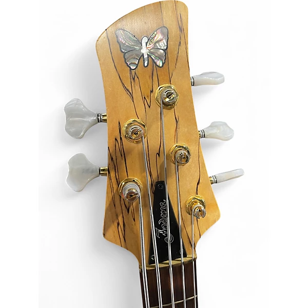 Fodera Used 2000 Fodera AJ5 Spalted Maple Electric Bass Guitar.gc