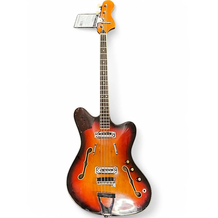 Vintage 1960s Framus TV STAR BASS 3 Tone Sunburst Electric Bass Guitar