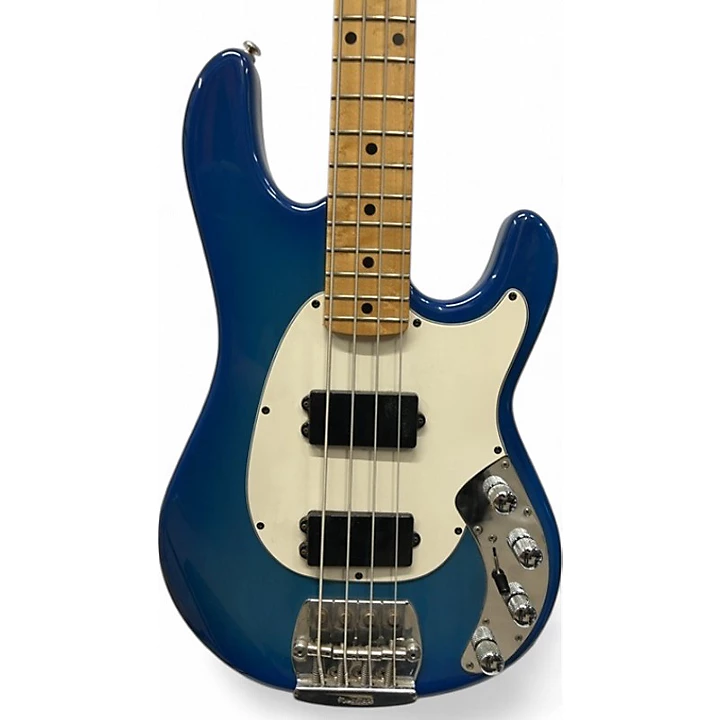 Vintage 1990 Ernie Ball Music Man Classic Sabre Blue Electric Bass Guitar