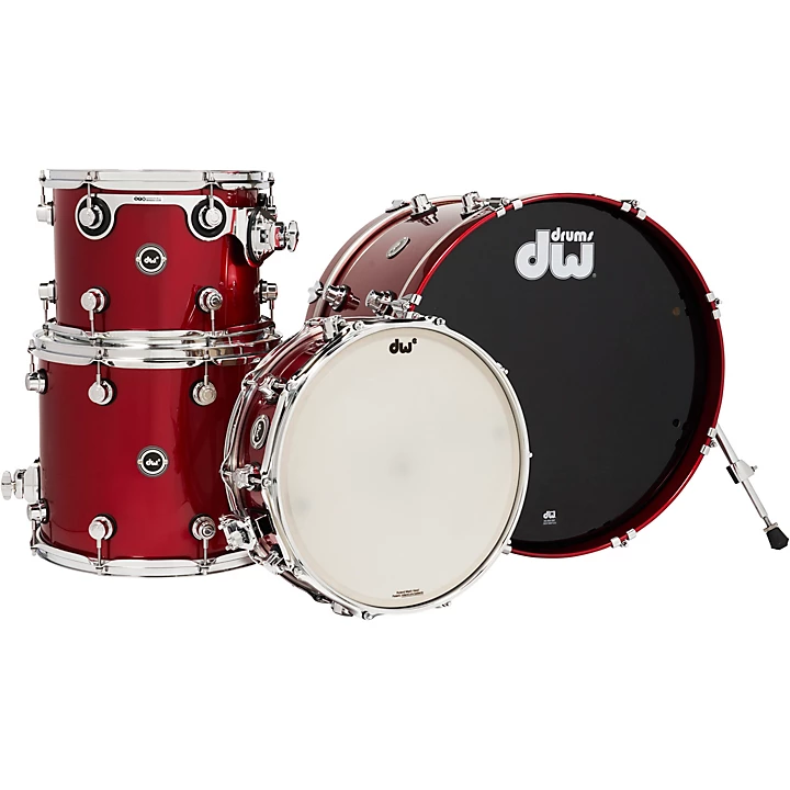 Wireless Acoustic Electronic Convertible 4 Piece Shell Pack With 20 Bass Drum Lacquer Custom Specialty Black Cherry Metallic