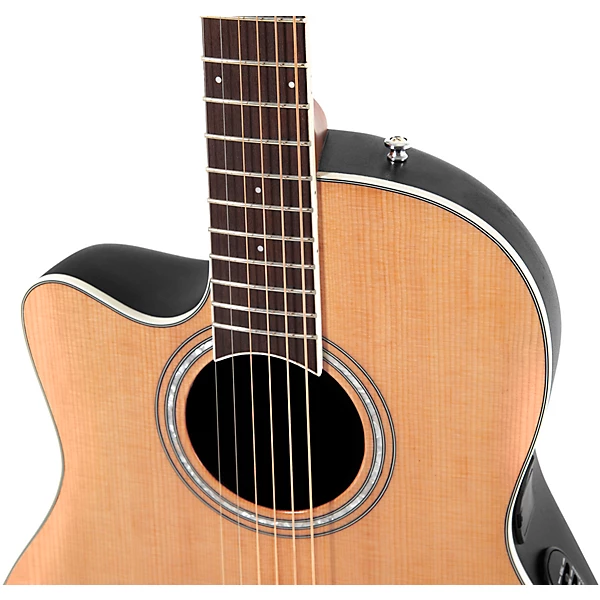 Ovation CS24L Celebrity Series Traditional Mid Depth Left Handed Acoustic Electric Guitar Natural
