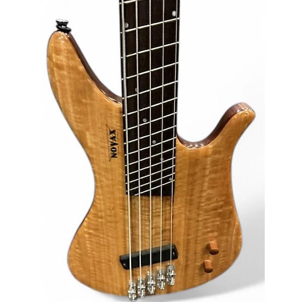 Used Novax Fanned Fret 5 String Bass Natural Electric Bass Guitar