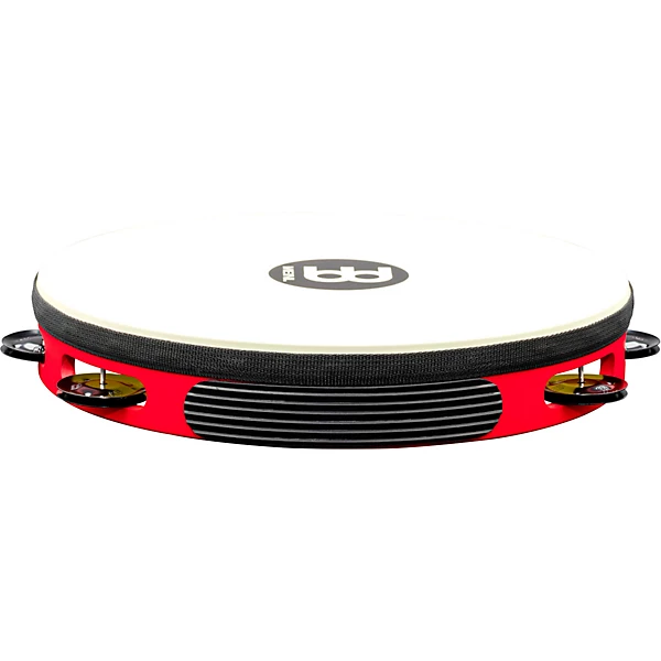 Touring Synthetic Head Wood Tambourine One Row Red