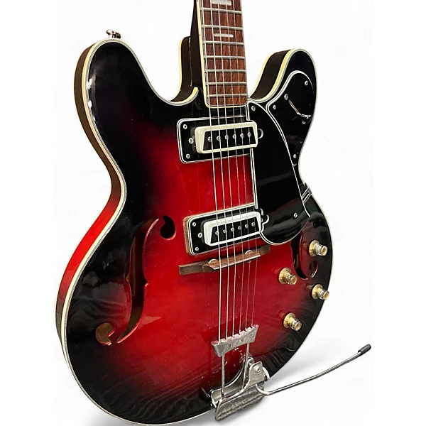 Vintage 1970s Aria DIAMOND 1202 RED BURST Hollow Body Electric Guitar