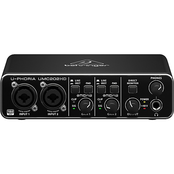 Behringer U PHORIA UMC202HD Audiophile 2x2 24 Bit