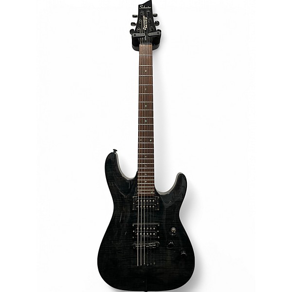 Used Schecter Guitar Research Gryphon Limited Edition Trans Black Solid Body Electric Guitar
