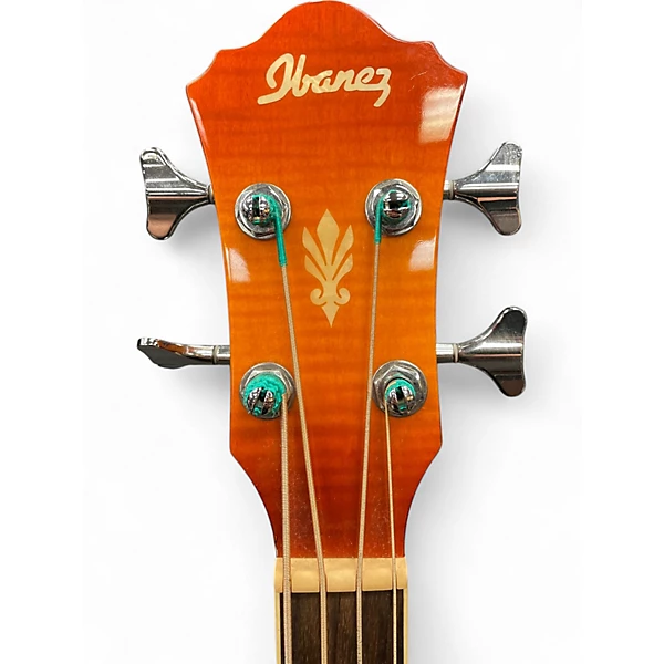 Used Ibanez AEB20E Orange BURST Acoustic Bass Guitar