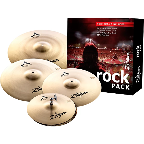 Zildjian A Series Cymbal Pack Rock With Free Bag