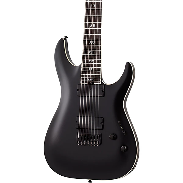 Schecter Guitar Research C 7 SLS Elite Evil Twin 7 String Electric Guitar Satin Black