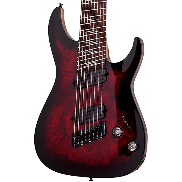 Schecter Guitar Research Omen Elite 8 MS Electric Guitar Black Cherry Burst
