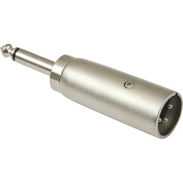 XLR Male to 1 4 Male Mono Adapter Nickel