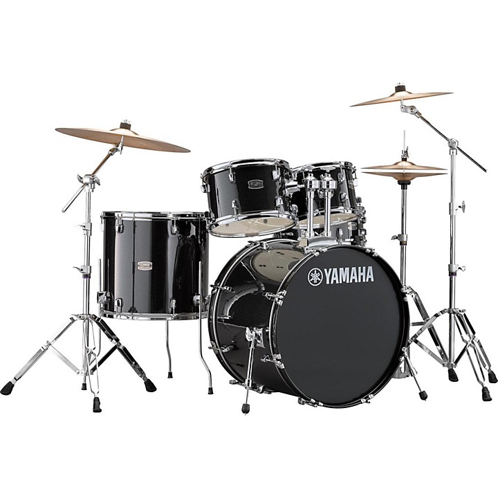 Yamaha Rydeen 5 Piece Shell Pack With 22 Bass Drum Level 2 Black Glitter