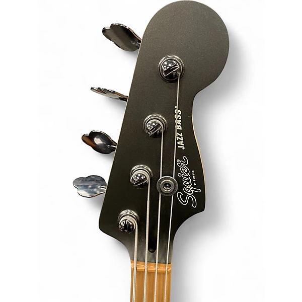 Used Squier Contemporary Active Jazz Bass HH Charcoal Electric Bass Guitar