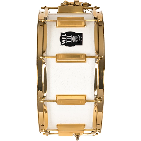 WFLIII Drums Signature Metal Snare Drum With Gold Hardware 14 x 6.5 in. White Sparkle